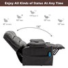 Electric Riser Recliner Chair Fabric Massage Heat Single Sofa Armchair Grey
