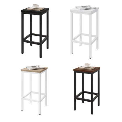 2/4/6x Bar Stools w/ Footrest Kitchen Breakfast Pub Cafe High Chairs Metal Frame