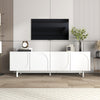 Modern TV Stand 175 cm Storage Cabinet Entertainment Unit for Living Room, White