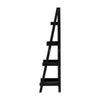 4 Tier Ladder Shelf Storage Shelving Unit Wooden Bookcase Plant Display Black