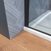 Wet Room Shower Enclosure Screen Walk In Black Grid 8mm Glass Panel 800x1850mm