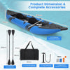 Inflatable Touring Kayak Set 2-person Kayak outdoor Fishing Kayak Aluminum Oars