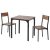 6Pcs Dining Table & Chairs Set Kitchen Furniture With Storage Bench Space-Saving