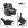 Electric Riser Lounge Recliner Chair Fabric Massage Heat Armchair Single Sofa