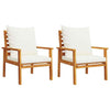 Gecheer Sofa Set Wooden 5 Piece Garden Set with Cushions Solid Wood Q2L2