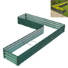 Outdoor Garden Metal Raised Vegetable Planter Flower Trough Herb Grow Bed Box