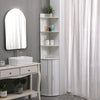 Modern Bathroom Tall Cabinet with Storage Shelf&Door Corner Shelf Bookshelf