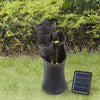 Solar Water Feature Fountain for the Outdoor Garden Water Fountain w/LED Light