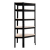 Black Boltless Garage Corner Racking Metal Shelving Stand Heavy Duty 5Shelf Unit