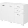 Modern Sideboard Kitchen Storage Cabinet with 2 Drawers, White