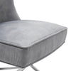 Set of 2 Velvet Dining Chairs with Buttoned Back Upholstered Seat Chorme Legs
