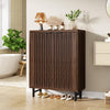 Shoe Cabinet with Shutter Doors, 6-Tier Entryway Shoe Cabinet Rack Organizer