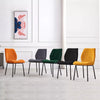 Set of 2 Velvet Dining Chairs Upholstered Armless Side Chairs Thick Cushion Seat