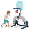 Kids Activity Center, Drawing Writing Table & Chair Set 3 In 1 Basketball Hoop
