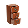 Wooden Small Chest of 3 Drawers Storage Cabinet Desktop Tidy Organizer Box Case