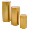 3/5PCS Metal Plinth Cylinder Dessert Cake Pedestal Wedding Flower Display Stand
