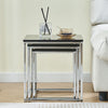 Nest Of 3 Nested Nesting Tables Side End Coffee Table Wooden for Living Room