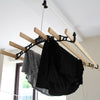 Clothes Airer Pulley Ceiling 6 Lath Hanging Traditional Mounted Dryer 1.2m Black