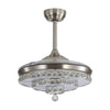 Reversible LED Crystal Ceiling Fan Lights Chandelier Lamp with Remote Control UK