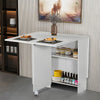 Mobile Drop Leaf Dining Table Folding Desk SpaceSaving Kitchen Storage Breakfast