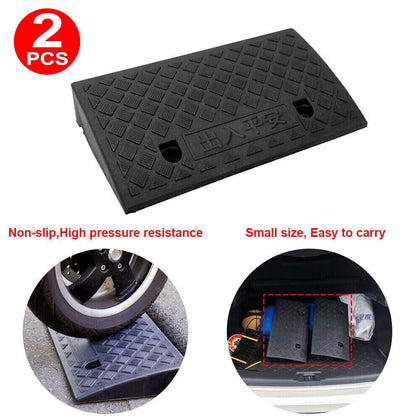 2PCS Kerb Ramp Curb Ramp Heavy Duty Driveway Threshold Ramps Rubber 50*27*9cm UK