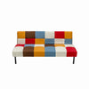 Patchwork Fabric Sofa bed Click Clack Couch Recliner Metal Frame Bed