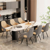 Set of 2 Swivel Dining Chairs with Arm Leather Accent Desk Chairs High Backrest