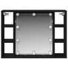 LED Mirror Cabinet - Black Oak - 76x15x55 cm - Made of Engineered Wood