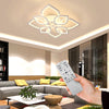 LED Modern Chandelier Lamp White Frame Ceiling Light Living Room Pendant Lights