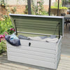 Extra Large Outdoor Garden Storage Box Bench Sit On Metal Shed Chest Multibox UK