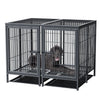 Heavy Strong Dog Cage Metal Kennel High Anxiety Dog Crate fr Porch Lawn Backyard