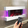 Electric Fire Surrounds Fireplace Suite Media Flame Bedroom Living Room Heater