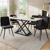 Dining Table and Chairs 4 Set Velvet Padded Seat Dining Kitchen Room Furniture