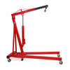 Red Mobile 1 Ton Folding Hydraulic Engine Mechanics Crane Hoist Lift Jack Stand