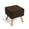 Ottomans Square Footstool Foot Stools Wood Leg for The Bedroom Living Room