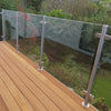 Stainless Steel Balustrade Post Metal Holder Enclosure Bracket + Glass Clamps UK