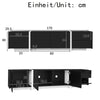 TV Stand 170 cm Black TV Unit Cabinet with Door Drawer Storage High Gloss Front