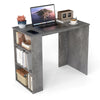 Computer Desk 90cm Study Desk Wooden Writing Desk w/Bookshelf-Grey