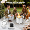 Smokeless Fire Pit Double-Wall Stove 304 Stainless Steel Patio Heater for BBQ