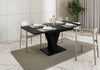 Extendable Table 120-160x80cm Kitchen Royal Marble Effect Masiv