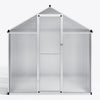 4/6/8/10*6FT Walk-In Transparent Sheets Greenhouse Plant Grow Galvanized Alumini