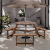 Indoor Outdoor Wooden Picnic Table Bench Garden Patio Pub Chair 6 Seats