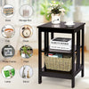 3-Tier Nightstand Wooden End Table Sofa Bed Side Table Storage Display Stand