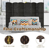 6 Panel Room Divider Privacy Screen Wall Folding Partition Hand-woven Rattan