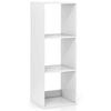 3-Cube Bookshelf Modern Vertical Bookcase w/ Back Guardrail & Anti-tipping Kits