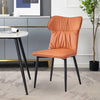 Set of 2 Faux Leather/Suede Dining Chairs Metal Legs Reception Restaurant Chair