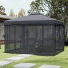 Garden Gazebo Wedding Marquee Barbecue Party Curtain Furniture W/ Ground Stake