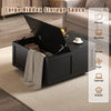 Coffee Table with RGB LED Lights Living Room Cocktail Sofa Center Table 2 Tiers