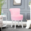 Fluffy Pink Women Makeup Side Chair Stool DressingTable Plush Vanity Piano Chair