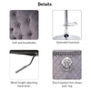Luxury Velvet Lion Knocker Quilted Back Dining Chair Black Grey Tall Bar Stool